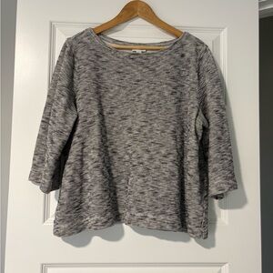 Pure Jill Cotton Textured Long Sleeve Top